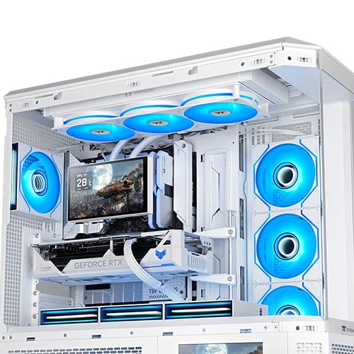 Thermaltake ST360 Ultra ARGB 360mm White CPU Liquid Cooler with 7 Inch LCD Display